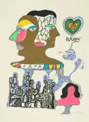 Papa Daddy by Niki de Saint Phalle, 1970, pencil, sold Sep 2026