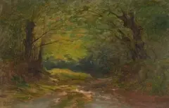 Waldweg in Concarneau by Gustave Castan, oil, offered Sep 2026