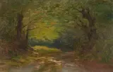 Waldweg in Concarneau by Gustave Castan, oil, offered Sep 2026