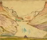 Berglandschaft by Ettore Burzi, oil, sold Sep 2026
