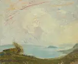 Le Lac de Bienne by Philippe Robert, 1921, oil, offered Sep 2026