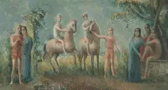Reiter by Hermann Huber, oil, offered Sep 2026