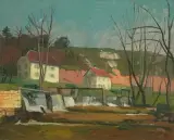 Die Schleusen von Vicques by Albert Schnyder, 1943, oil on canvas, sold Sep 2026