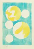 Cinque lunes sur fond bleu by Jean Arp, 1966, color lithograph, offered Sep 2026