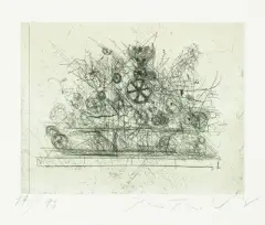 Moskau by Jean Tinguely, 1990, etching, sold Sep 2026