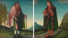 und Werkstatt Zwei Altartafeln: Hl. Sebastian und Hl. Rochus by Lucas d.Ä. Cranach, oil on panel, sold Jun 2026