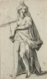 Dame mit Sonnenschirm by Süddeutsch, Ende 16.Jh., pen and ink, sold Jun 2026