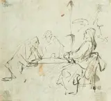 zugeschrieben Das Abendmahl in Emmaus by Philips Koninck, pen and ink, sold Jun 2026