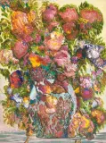 Blumenstillleben by Ernst Fuchs, 1989, oil on paper, sold Jun 2026