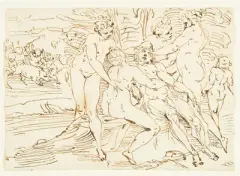 Kopie der 2.Hälfte des 17 by Luca Cambiaso, pen and ink, sold Jun 2026