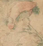 Flötenspieler by Norditalien, 2.Hälfte 16.Jh., charcoal, sold Jun 2026