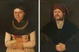 Zwei Tafeln mit den Bildnissen des Nürnberger Patrizier-Ehepaares Sebastian und Ursula Ayrer by Hans Plattner, 1527, oil on panel, sold Jun 2026