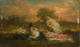 Narcisse Virgile Diaz De La Peña, Umkreis Badende Nymphen