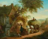 Das Heufuder by Frans Wens, 1849, oil on panel, sold Jun 2026