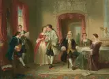 Hauskonzert im Salon by Henricus Engelbert Reyntjens, oil on panel, sold Jun 2026