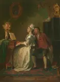 Musizierende in einem Interieur by Arthur von Ramberg, oil on panel, offered Jun 2026