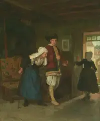 Aufbruch zum Kirchgang by Théophile Emmanuel Duverger, oil on panel, offered Jun 2026