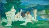 Badende by Frankreich, um 1900, oil, sold Jun 2026