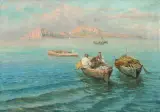 Fischer vor Capri by Fausto Giusto, oil on canvas, sold Jun 2026