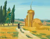 Paysage de la Campagne Siennoise by Yves Brayer, oil on canvas, sold Jun 2026