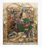 Home Boys on 42nd Street by Loren Munk, 1985, oil, sold Jun 2026