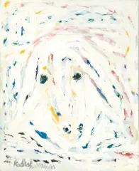 Schaf in Weiss by Menashe Kadishman, 1987, oil on canvas, sold Jun 2026