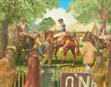 Pferderennen by Tod (Adrian Henry) Ramos, oil on canvas, offered Jun 2026