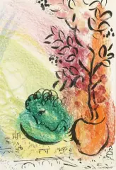 Le bouquet de Paris by Marc Chagall, 1954, color lithograph, sold Jun 2026
