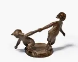 Spielende Kinder by Wolfgang Binding, 1980, bronze, sold Jun 2026