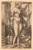 Luna by Heinrich Aldegrever, 1533, engraving, sold Mar 2024