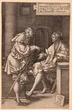 Amnon und Jonadab by Heinrich Aldegrever, 1540, engraving, sold Mar 2024