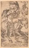 Müßiggang by Heinrich Aldegrever, 1552, engraving, sold Mar 2024