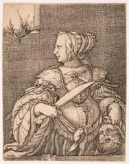 Judith by Barthel Beham, engraving, sold Mar 2024