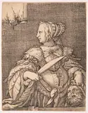 Judith by Barthel Beham, engraving, sold Mar 2024