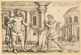 Lichas bringt Herkules das Nessusgewand by Hans Sebald Beham, engraving, offered Mar 2024