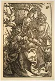 Die heilige Familie unter einem Baum by Hans Sebald Beham, woodcut, sold Mar 2024