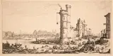 Blick auf den Pont-Neuf in Paris by Jaques Callot, etching, sold Mar 2024