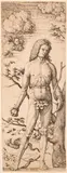 Adam by Daniel Hopfer, etching, sold Mar 2024