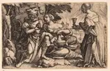 Lot und seine Töchter by Georg Pencz, engraving, sold Mar 2024