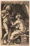 Medea und Jason by Georg Pencz, 1539, engraving, sold Mar 2024