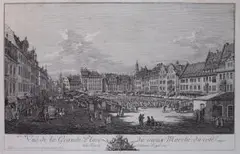 Canaletto) by Bernado Bellotto (gen, 1752, etching, sold Mar 2024