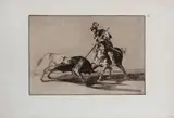 El Cid Campeador lanceando otro toro by Goya, etching, sold Mar 2024