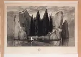 Die Toteninsel, nach Böcklin by Max Klinger, 1890, etching, sold Mar 2024