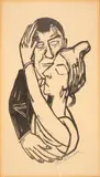 Tanzende by Max Beckmann, 1922, woodcut, sold Mar 2024