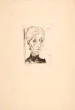 Alte Frau by Max Beckmann, 1916, drypoint, sold Mar 2024