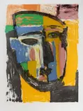 Ohne Titel (Kopf) by Sandro Chia, color etching, sold Mar 2024
