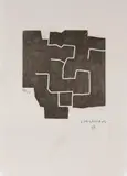 Ezurdun by Eduardo Chillida, 1974, woodcut, sold Mar 2024