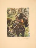 Gesslers Tod (aus: Wilhelm Tell) by Lovis Corinth, 1923, color lithograph, offered Mar 2024