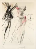 Le Buste (aus: Faust) by Salvador Dalí, 1968, drypoint, sold Mar 2024