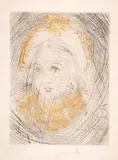 Portrait de Marguerite (aus: Faust) by Salvador Dalí, 1968, watercolor, sold Mar 2024